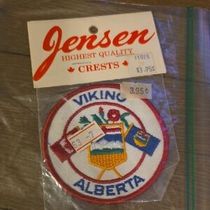 Viking Alberta Vintage Embroidered Patch By Jensen. NEW